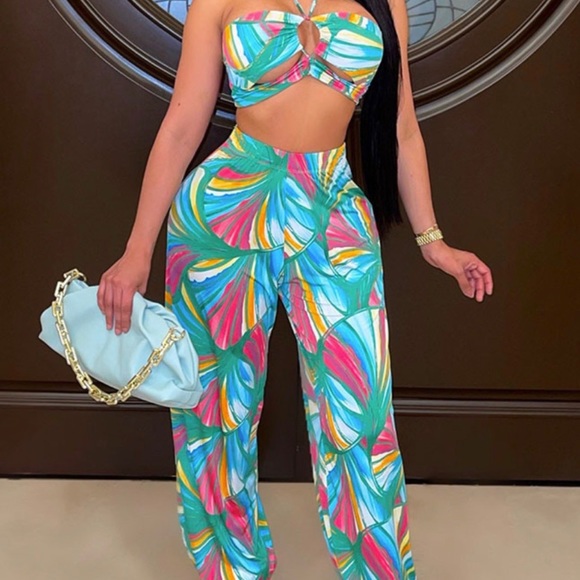 Pants - TROUSERS WITH MINI BLOUSE SET